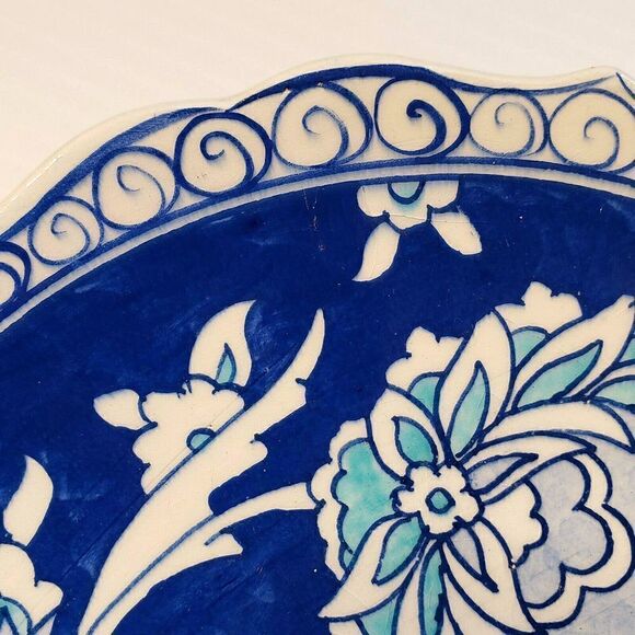 Kutahya Signed Art Turkish Pottery Hand Plate 7" - Picture 4 of 8